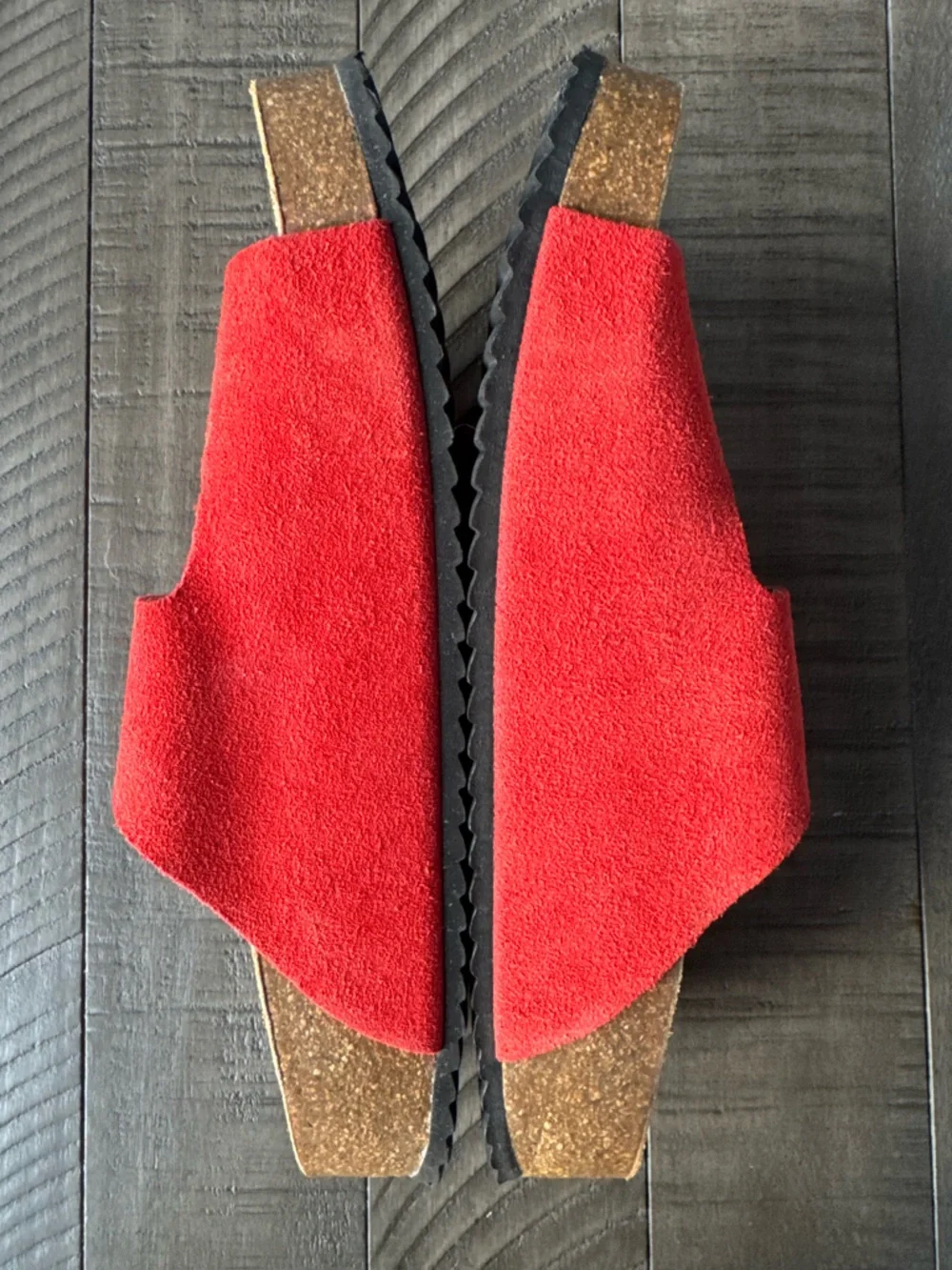 Plakton - Made in Spain Adjustable Cork Slide Suede Sandals Women's Size 38 (7) - Picture 11 of 16